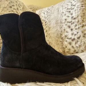 Women's Black Suede Ankle Boots